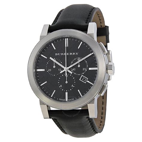 mens burberry watch black leather|burberry automatic watches unisex.